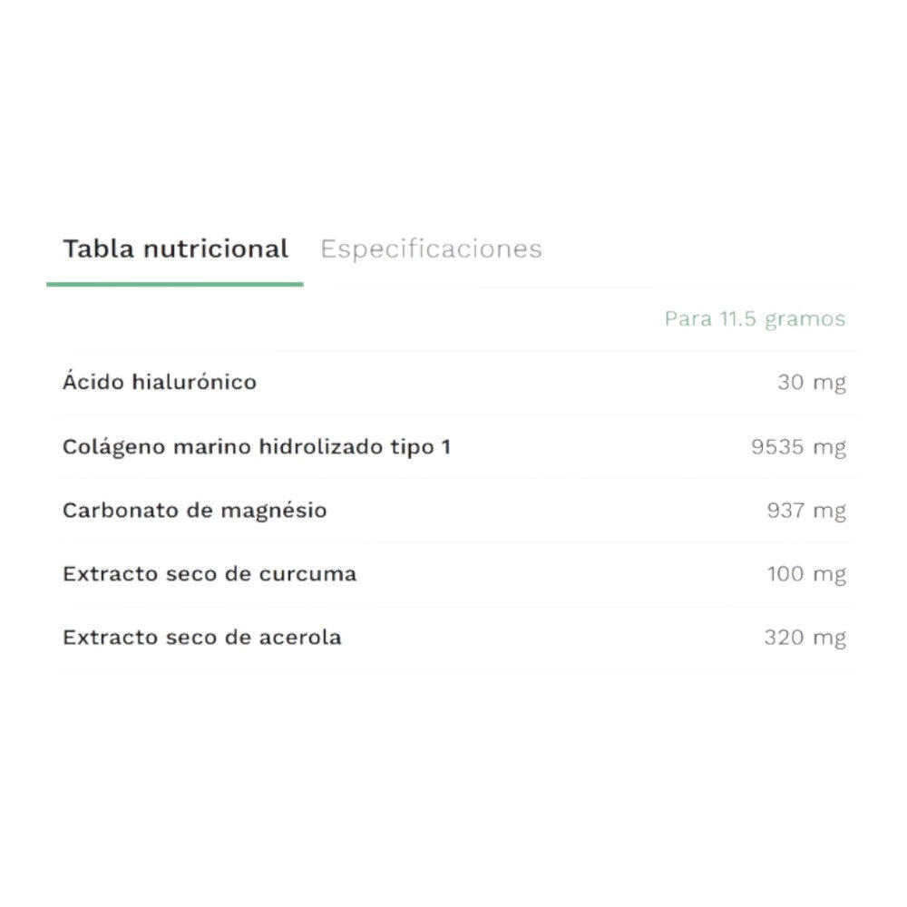 Collmar Colágeno Marino Magnesio Cúrcuma 300 Gr Limón 2/6