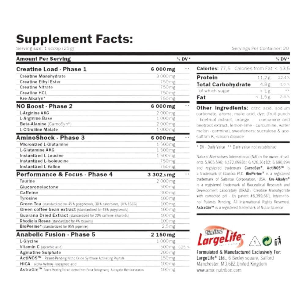 MyoCell 5-Phase - 500g Ponche de Frutas Amix Muscle Core 2/5
