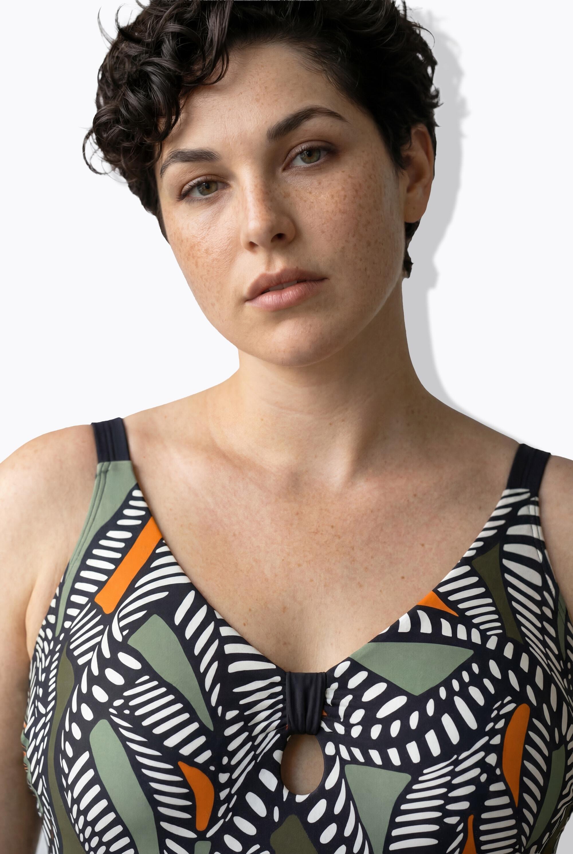 Femme Maillot de bain avec bonnets souples et nœud fantaisie matière recyclée 3/7