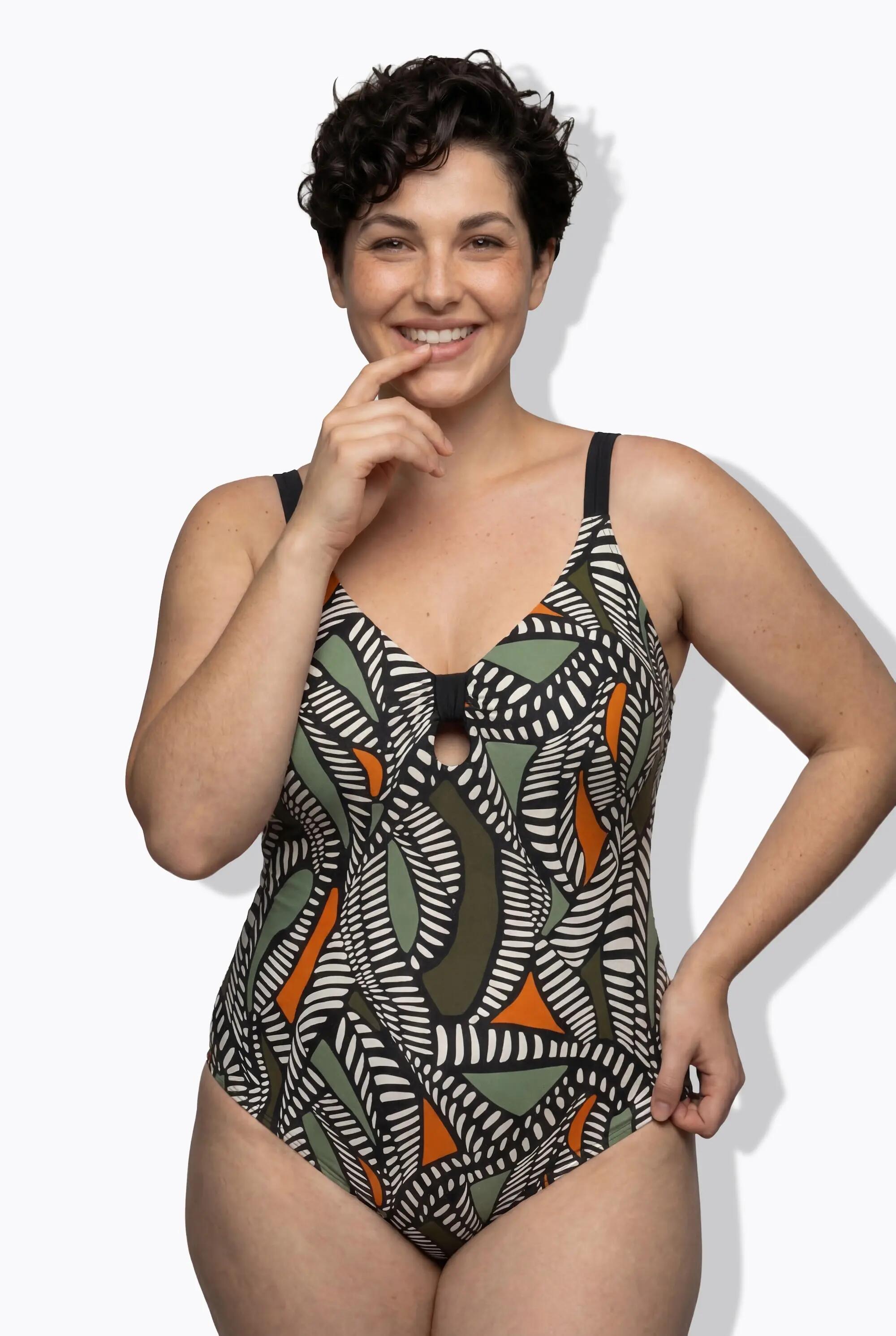 Femme Maillot de bain avec bonnets souples et nœud fantaisie matière recyclée 5/7