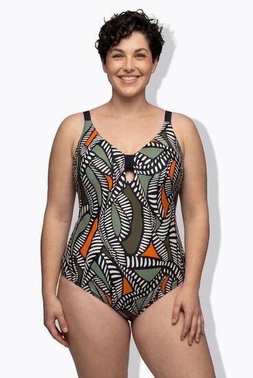 Femme Maillot de bain avec bonnets souples et nœud fantaisie matière recyclée