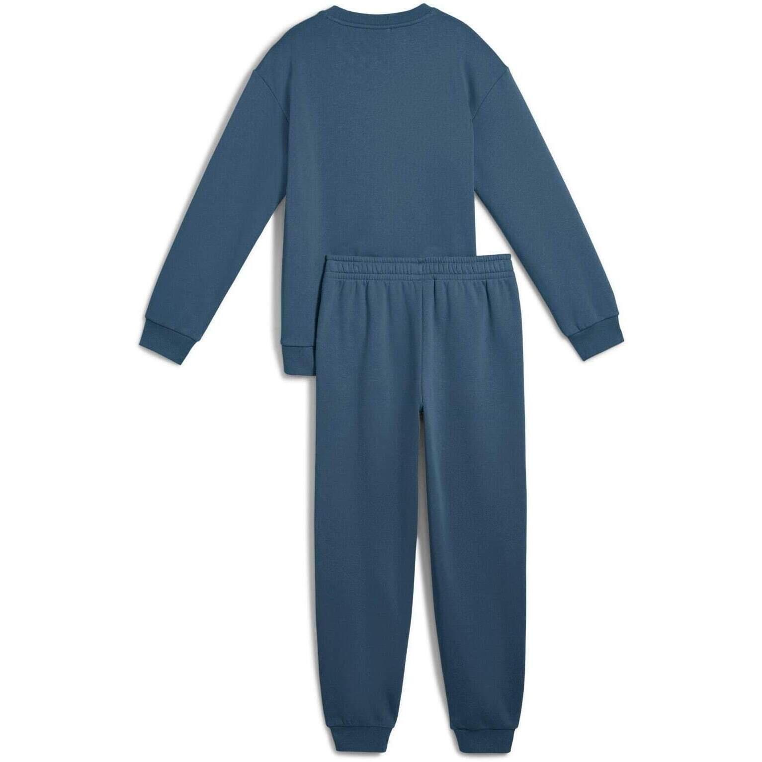 Tuta Puma Ess Elevated Relaxed Crew Sweat Suit Fl, Blu, Bambini 2/2
