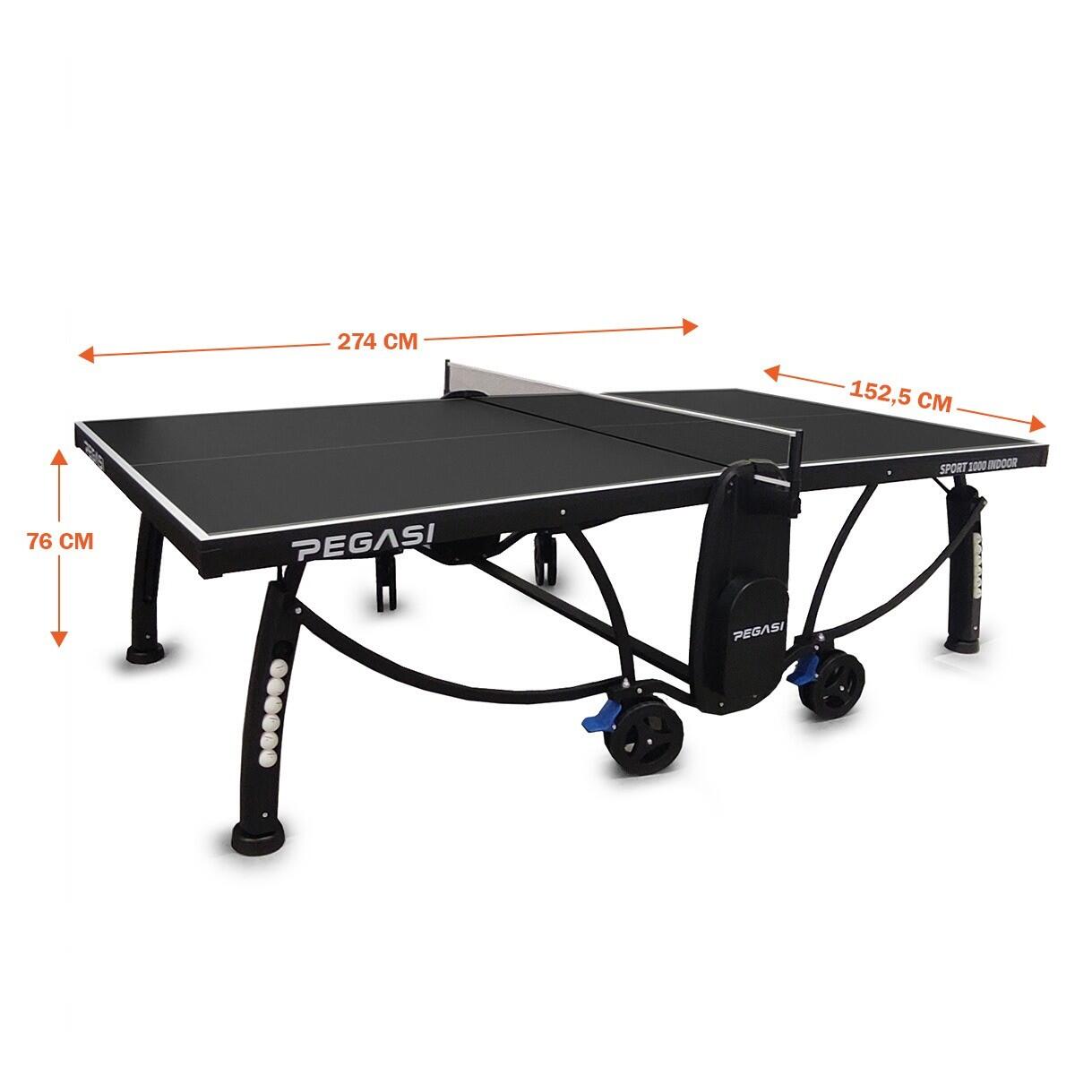 Table de tennis de table pegasi 1000 noire intérieure 4/6