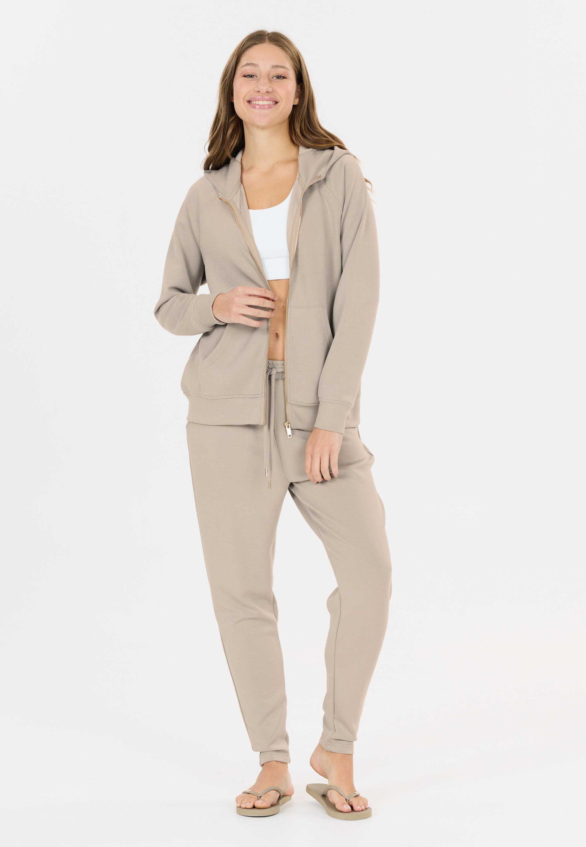 Felpa con cerniera a cappuccio da donna Athlecia Jacey 4/5
