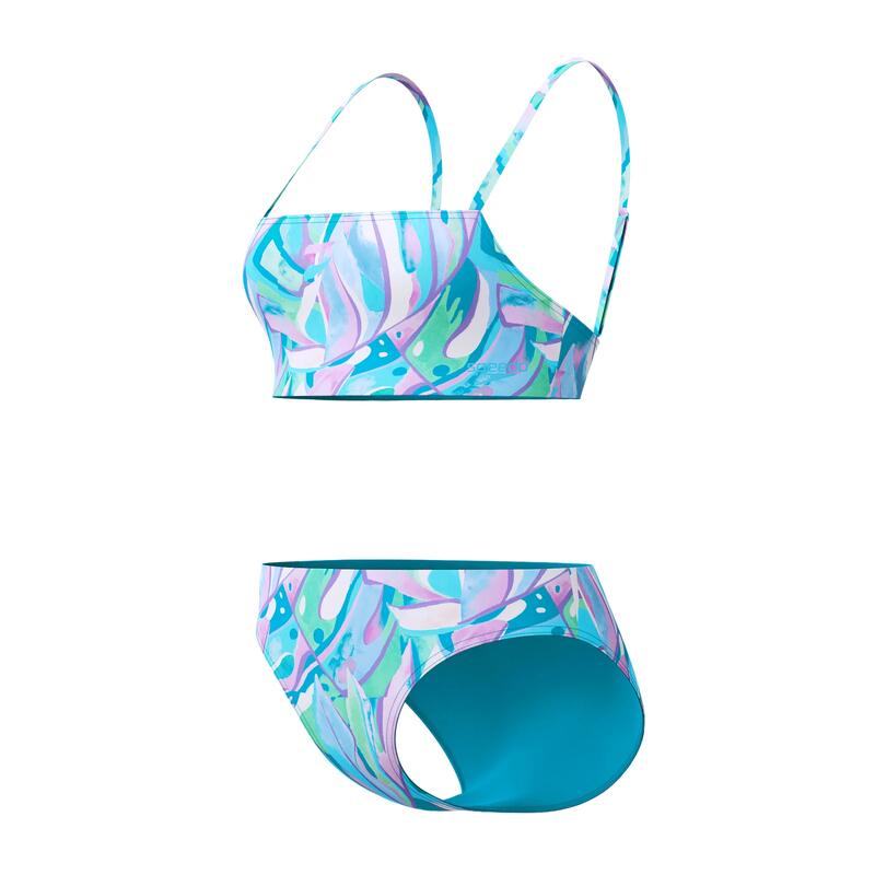 Costum inot femei doua piese Speedo ALV, albastru/verde