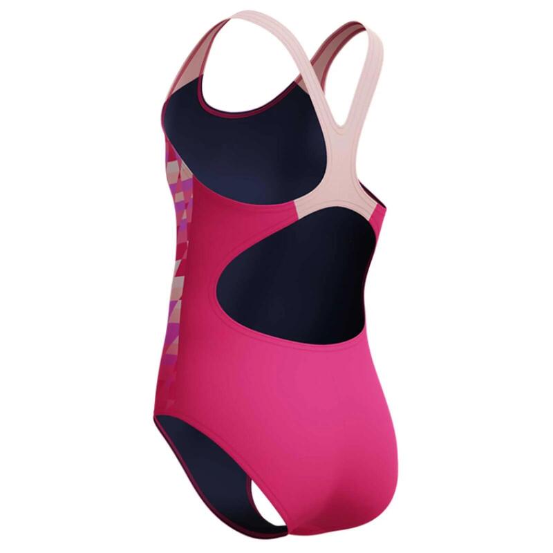 Costum inot fete Speedo Splashback roz– Endurance+, rezistent la clor