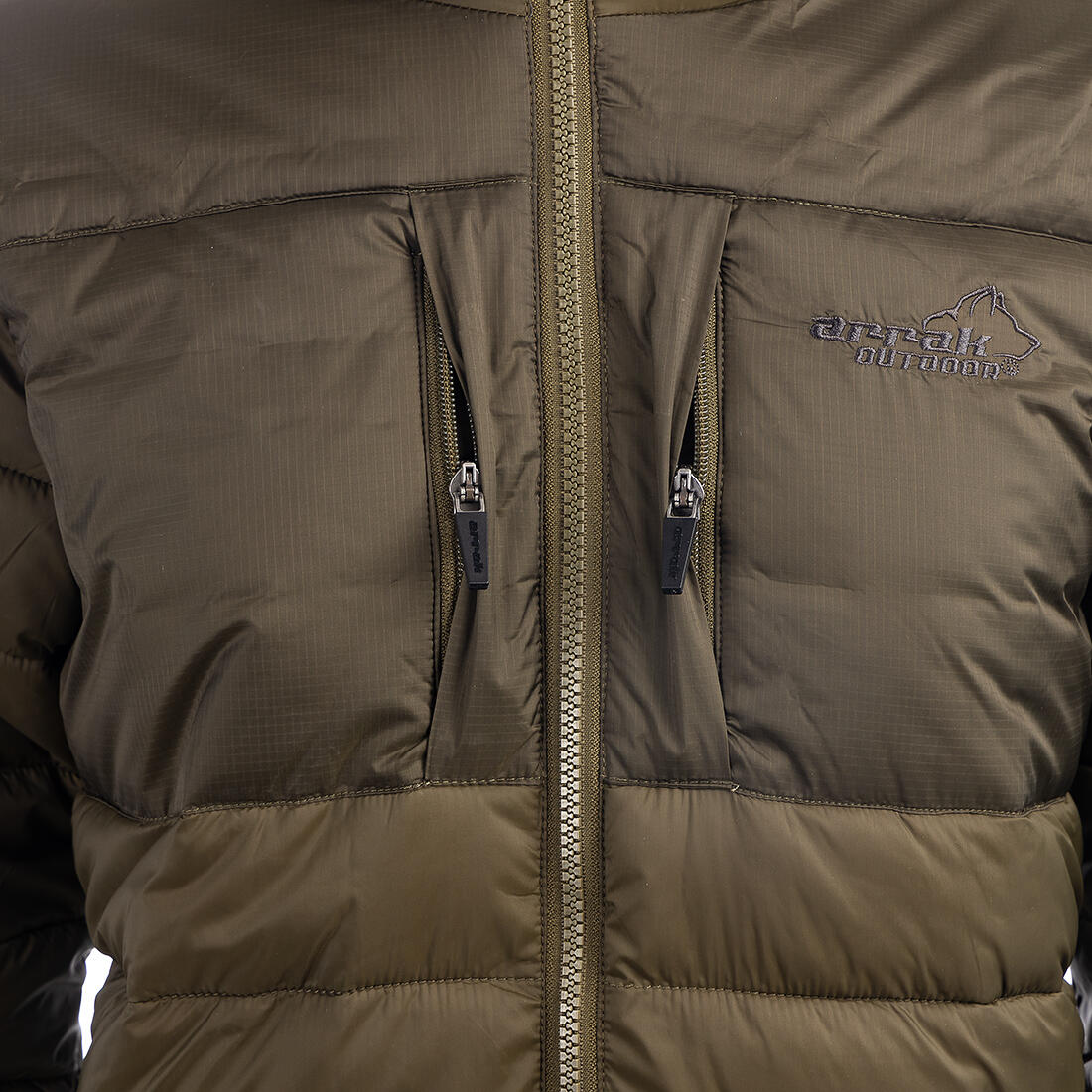 Warme Jacke für Damen in Olivgrün 6/7