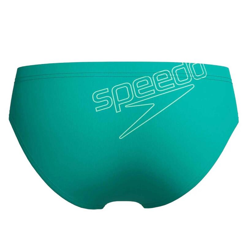 Slip inot copii Speedo Logo 6.5 cm BRF verde – rezistent la clor, EnduraFlex