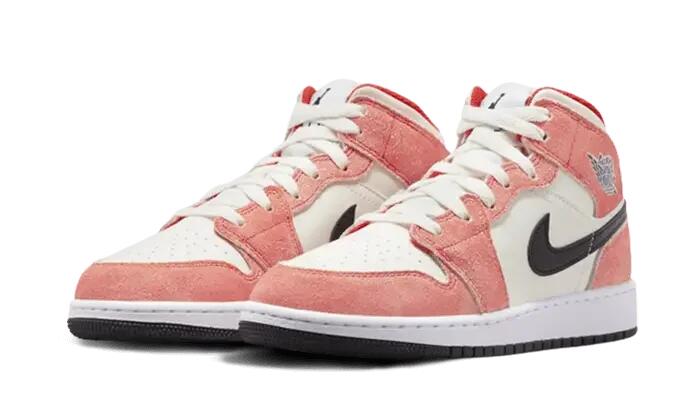 Jordan 1 Mid SE Orange Suede (GS) 2/3
