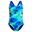Costum inot fete Speedo Splashback Albastru/Verde– Endurance+
