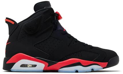 Dziecięce buty sportowe NIKE AIR JORDAN 6 RETRO Black / Light Crimson