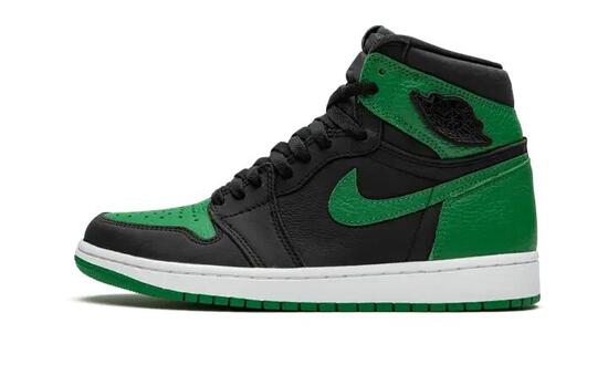 Chaussures - basket - homme - retro high - air jordan 1 - noir/vert pin