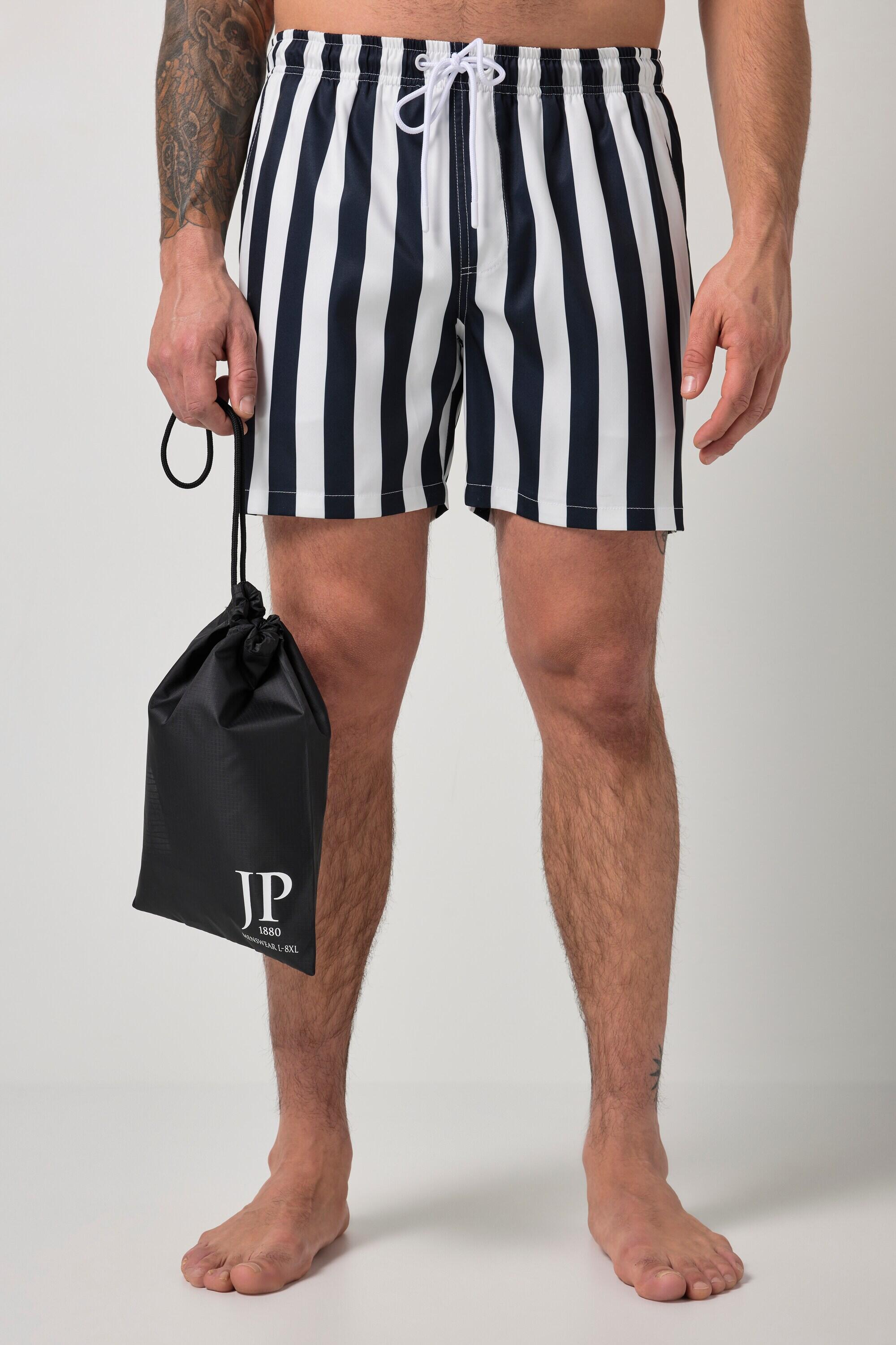Heren zwemshort FLEXNAMIC® beachwear strepen elastische tailleband 4/6