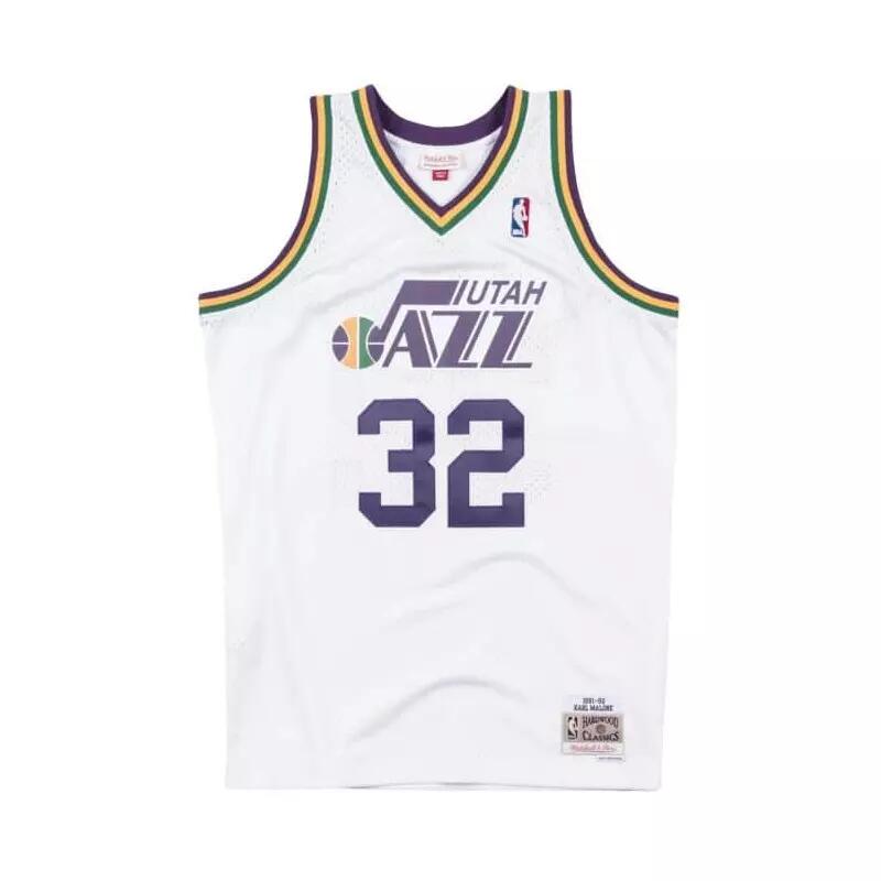 Maillot NBA Karl Malone Utah Jazz 1991-92 Mitchell & ness Hardwood Classic swing 1/2