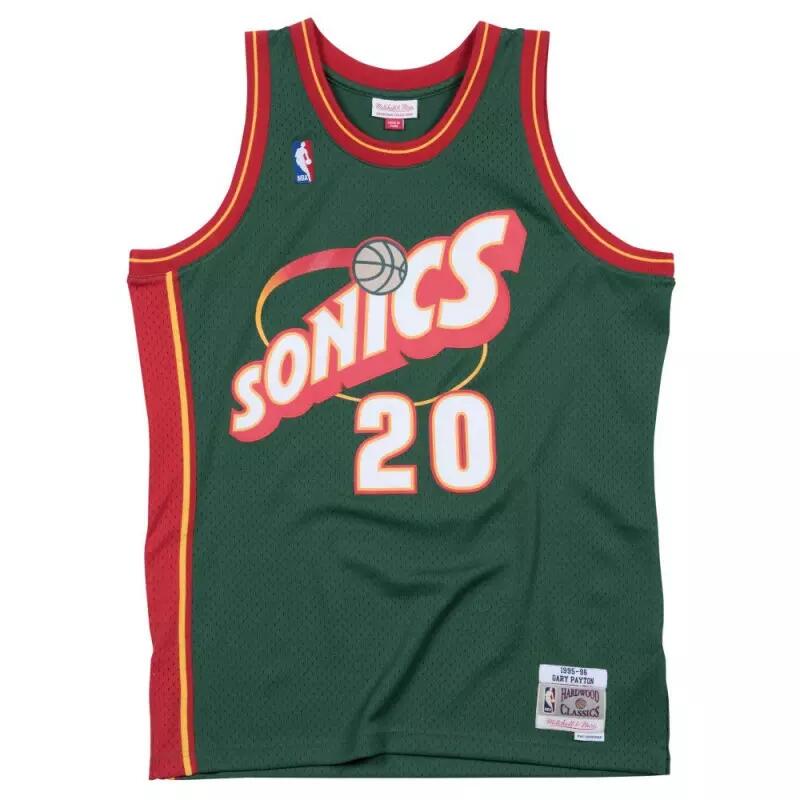 Maillot NBA Gary Payton Seattle Supersonics 1995-96 Mitchell & ness Hardwood Cla 1/3