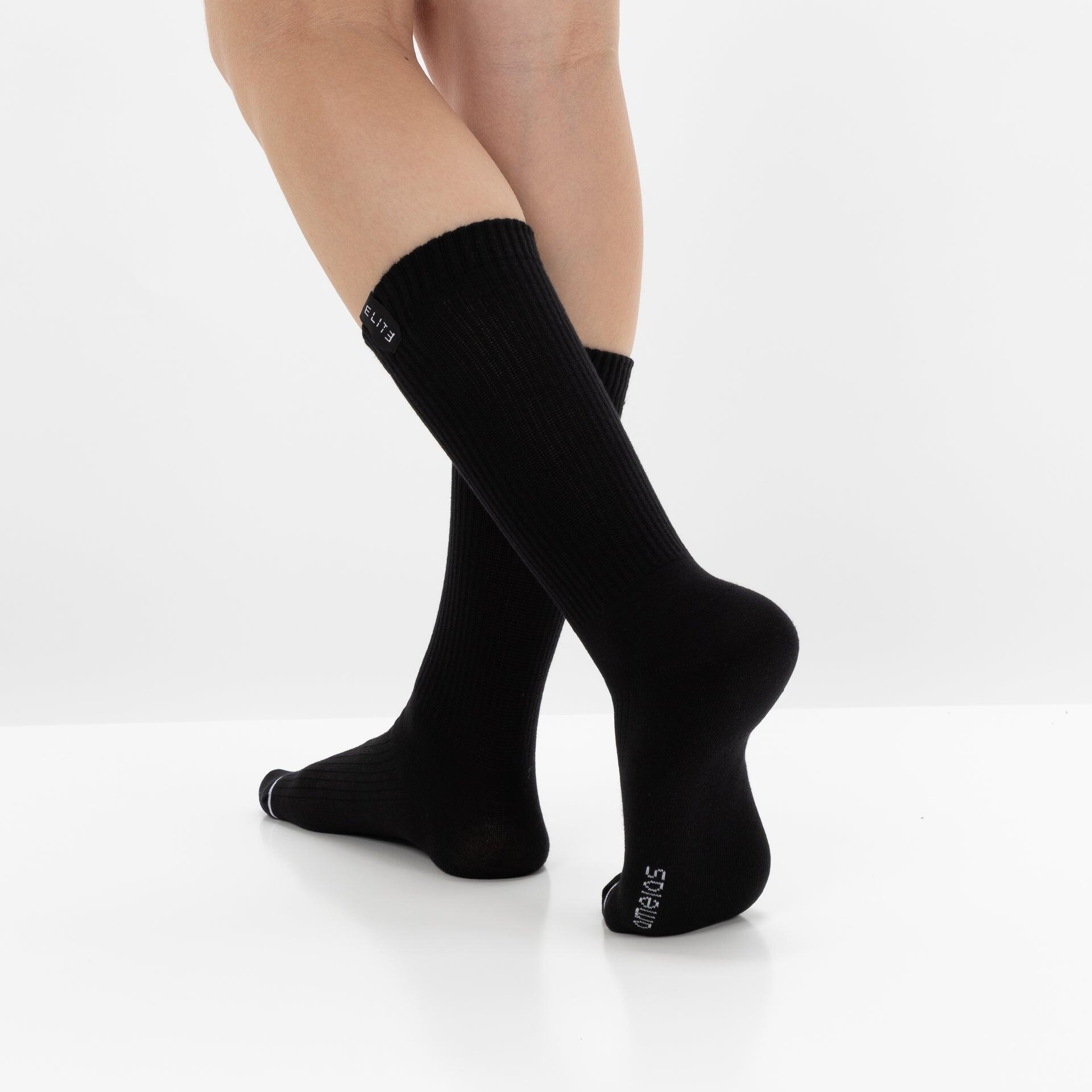 Pack 2 Pares Calcetines Atléticos ELITE de Algodón Superior Negro 2/4