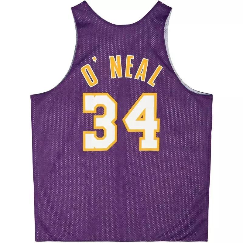 Maillot NBA Réversible Shaquille O'neal Los Angeles Lakers Mitchell & ness Viole 2/5