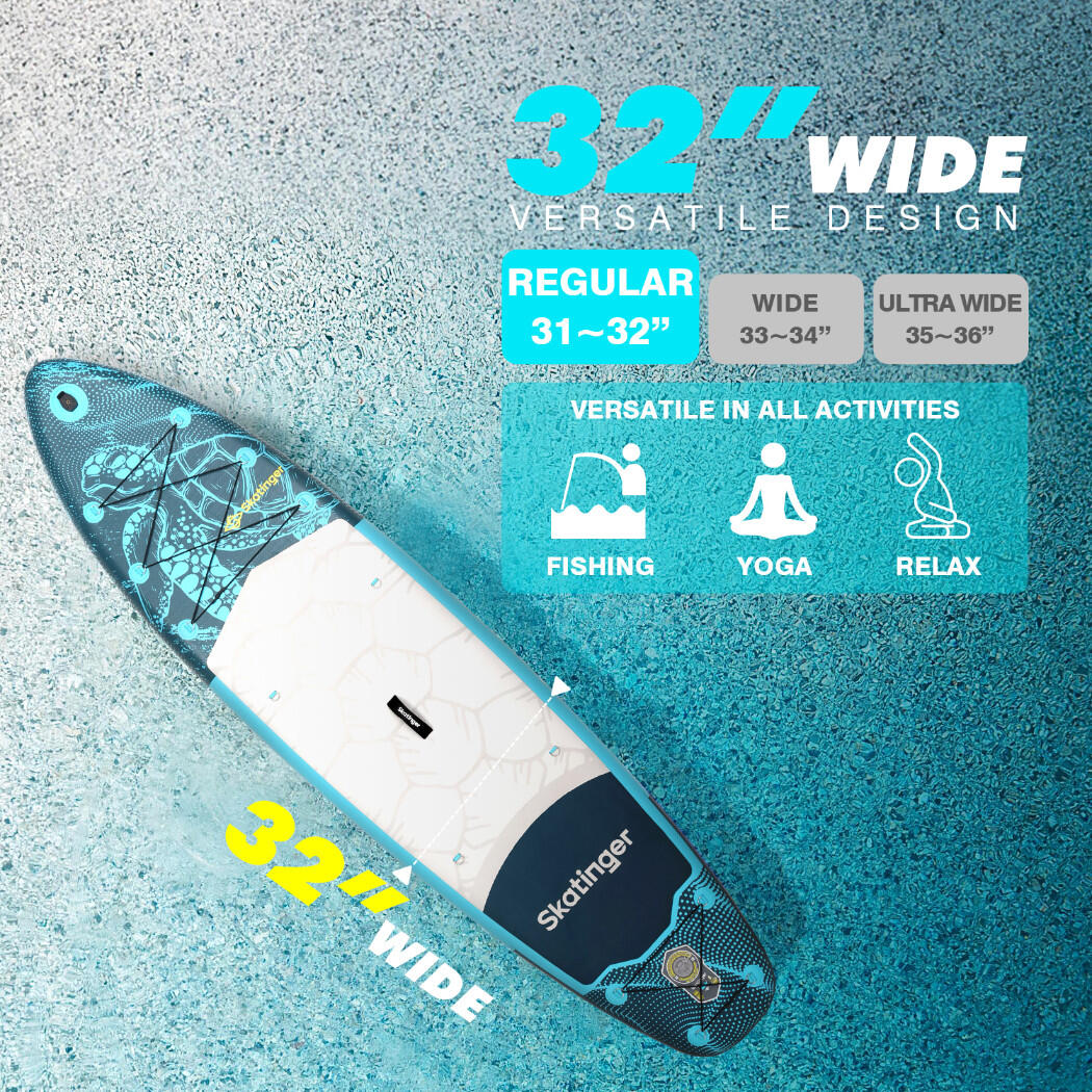 SKATINGER Schildpad Ocean 320x81x15 cm (11') allround SUP board 3/6