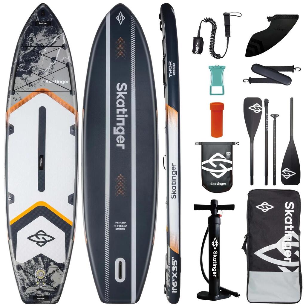 SKATINGER Thor inflatable touring SUP 350x89x15 cm (11'6'') grey