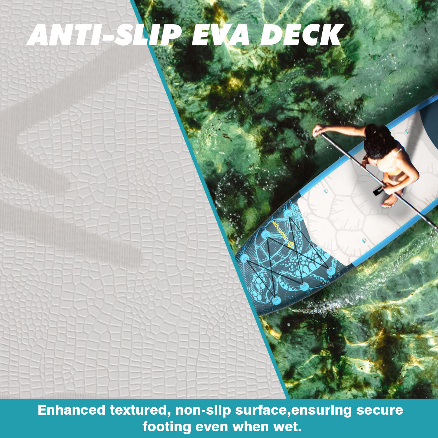 SKATINGER Schildpad Ocean 320x81x15 cm (11') allround SUP board 4/6