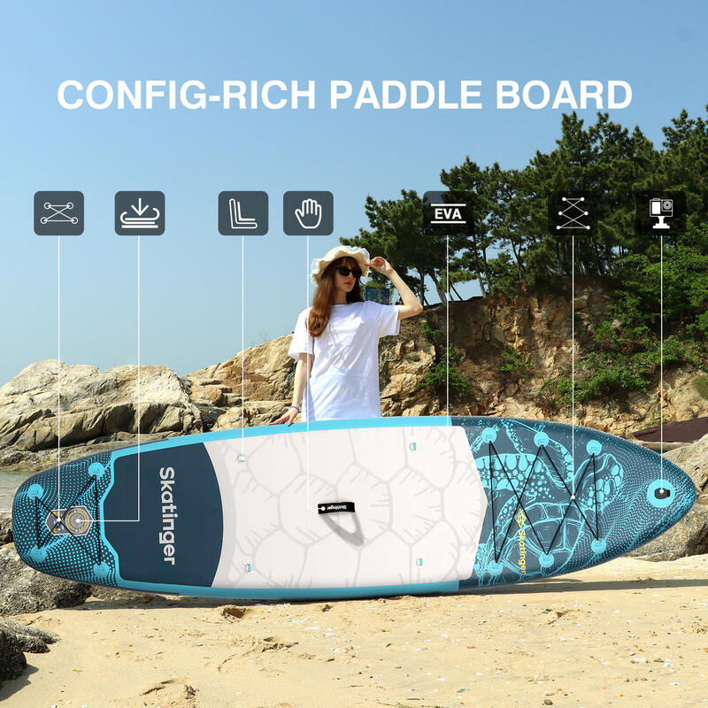 Placă SUP SKATINGER Turtle Ocean 320x81x15 cm (10.6') allround