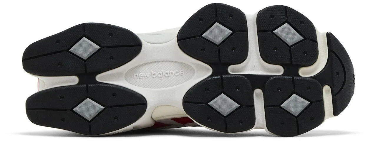New Balance 9060 White Red 3/5