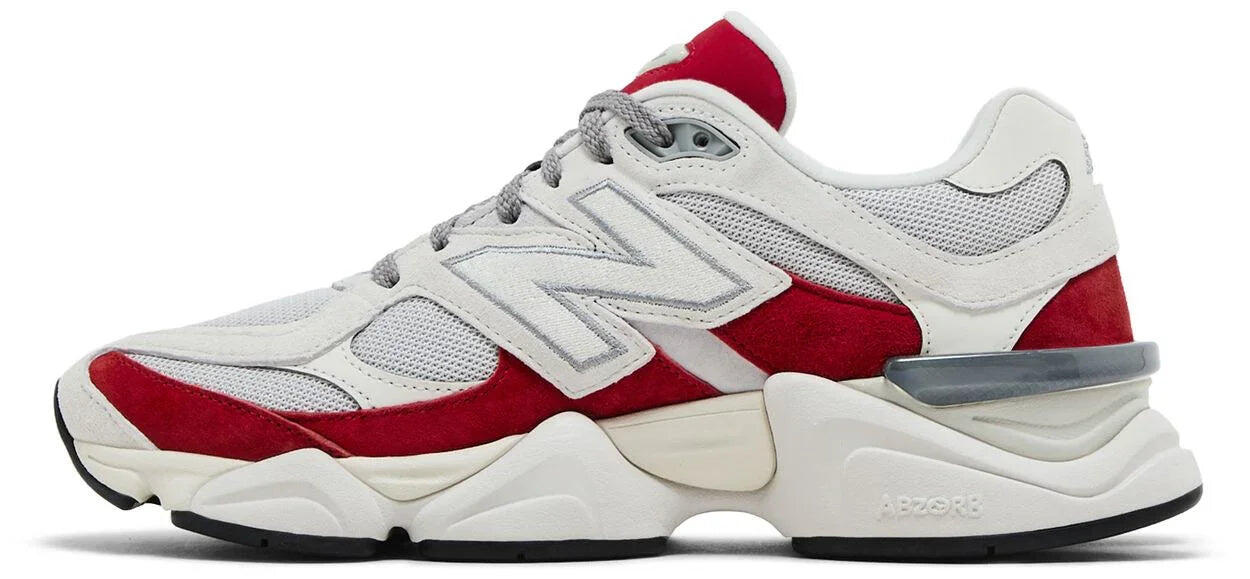 New Balance 9060 White Red 2/5