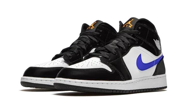 Air Jordan 1 Mid Black Racer Blue White - Taille : 38 EU 2/4