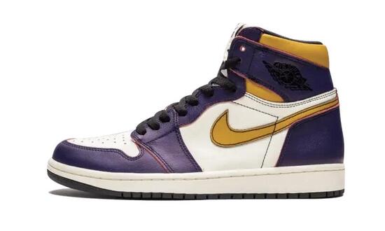 Chaussures - basket - unisexe - hautes - aj1 - violet/noir