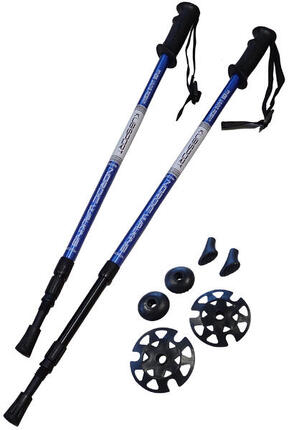 Bâtons de trekking - 1 paire avec accessoires vert