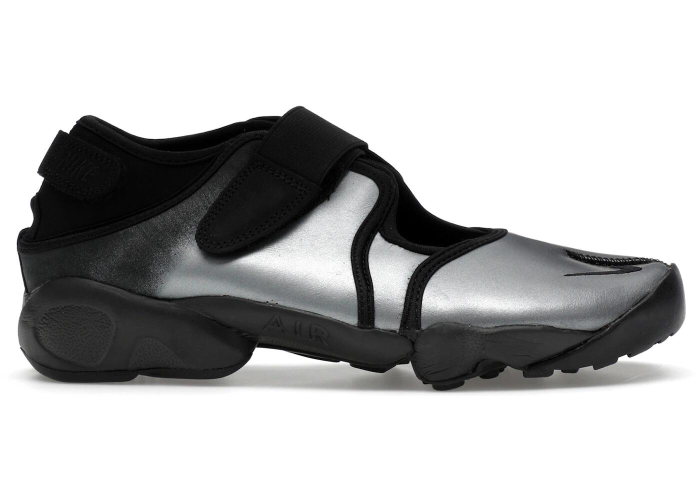 Nike Women's Air Rift Leather - Metallic Silver/Black Sneakers 2/2