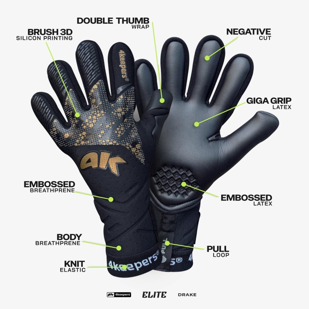 Rękawice bramkarskie dla bramkarza 4keepers elite drake nc senior 6/7