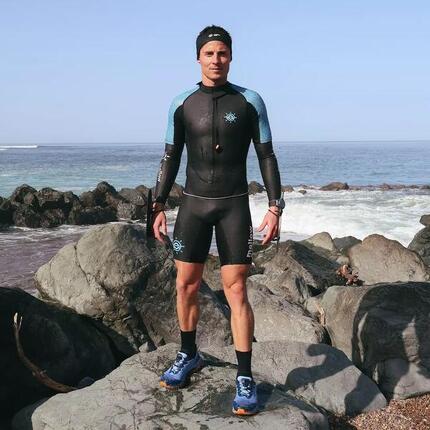 SWR Herren-Shorty-Neoprenanzug mit doppeltem Reißverschluss, 2/2, für Swimrun