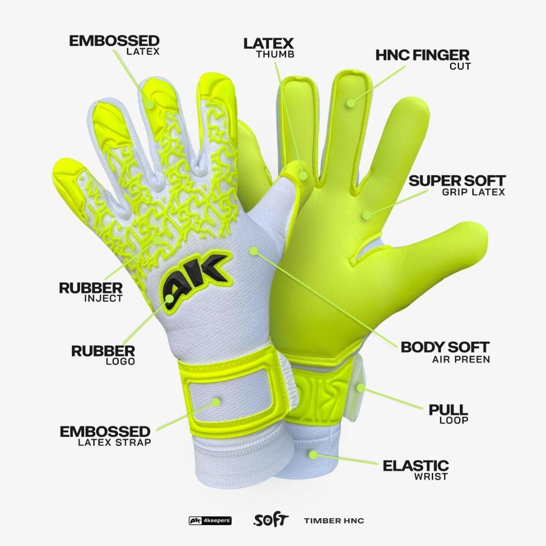 Rękawice bramkarskie dla bramkarza 4keepers soft timber hnc senior r. 8,5 5/7