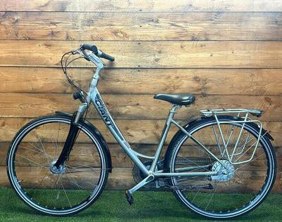Giant stadsfiets, metalen grijs - city speed, tweedehands