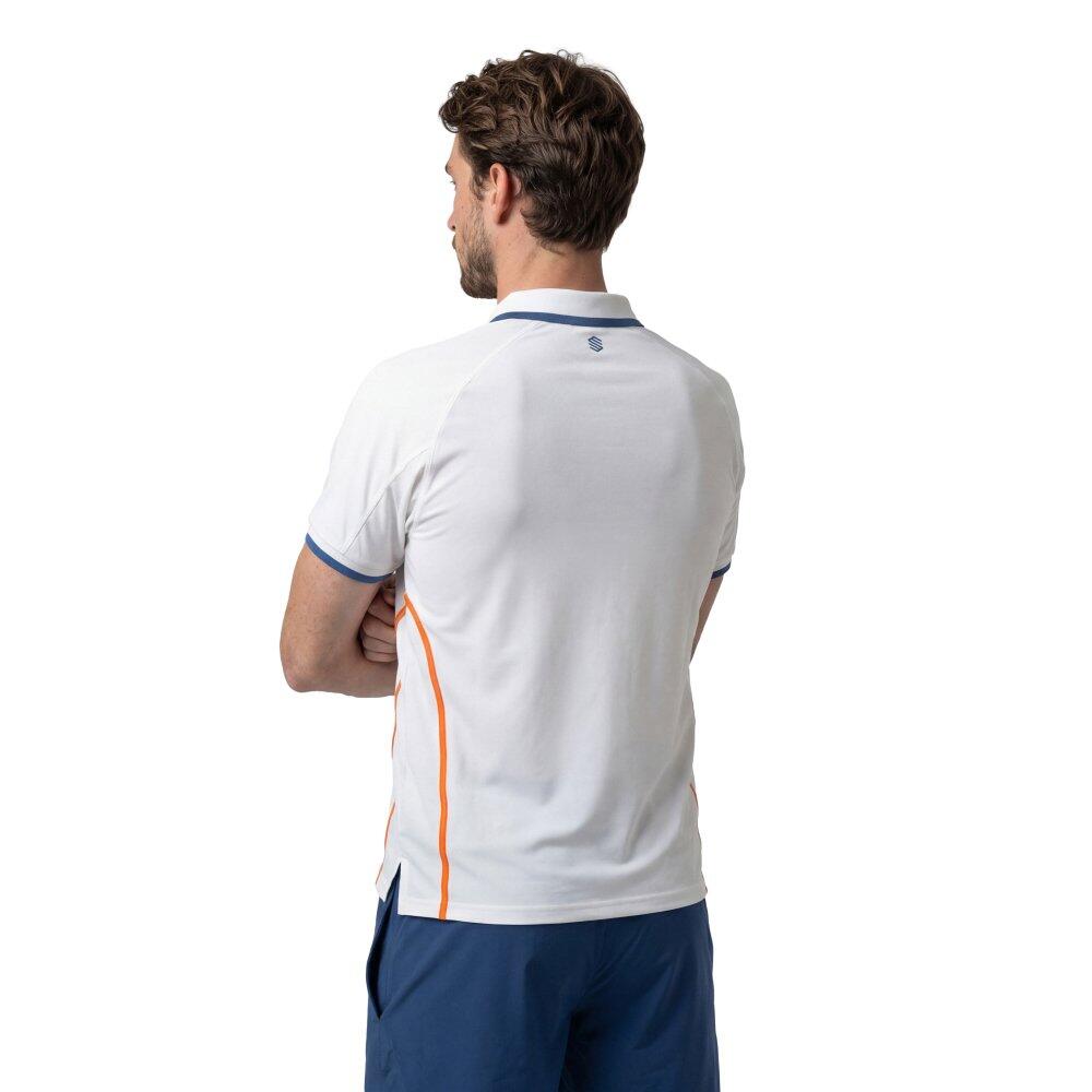 Polo de tennis demi-zip homme Player White Blanc 2/6