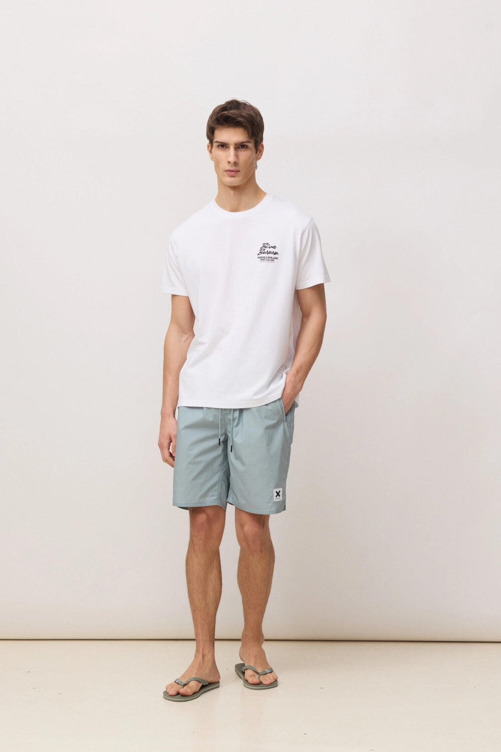Camiseta Blue Banana Blanca de Algodón 100% Orgánico 3/7