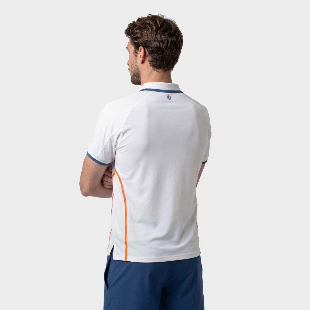 Polo de tennis demi-zip homme Player White Blanc 6/6