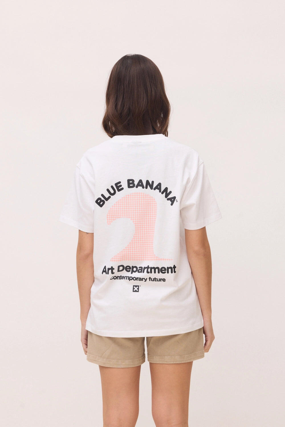 Camiseta Blue Banana Blanca de Algodón 100% Orgánico 5/6