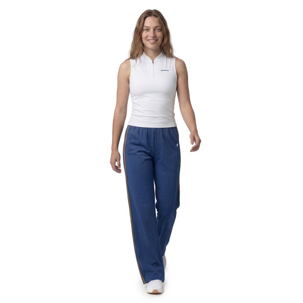 Pantalones acampanados tenis mujer Volley-W Navy Azul 3/6