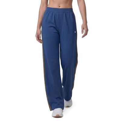 Dames tennis broek met wijde pijpen volley-w navy blauw