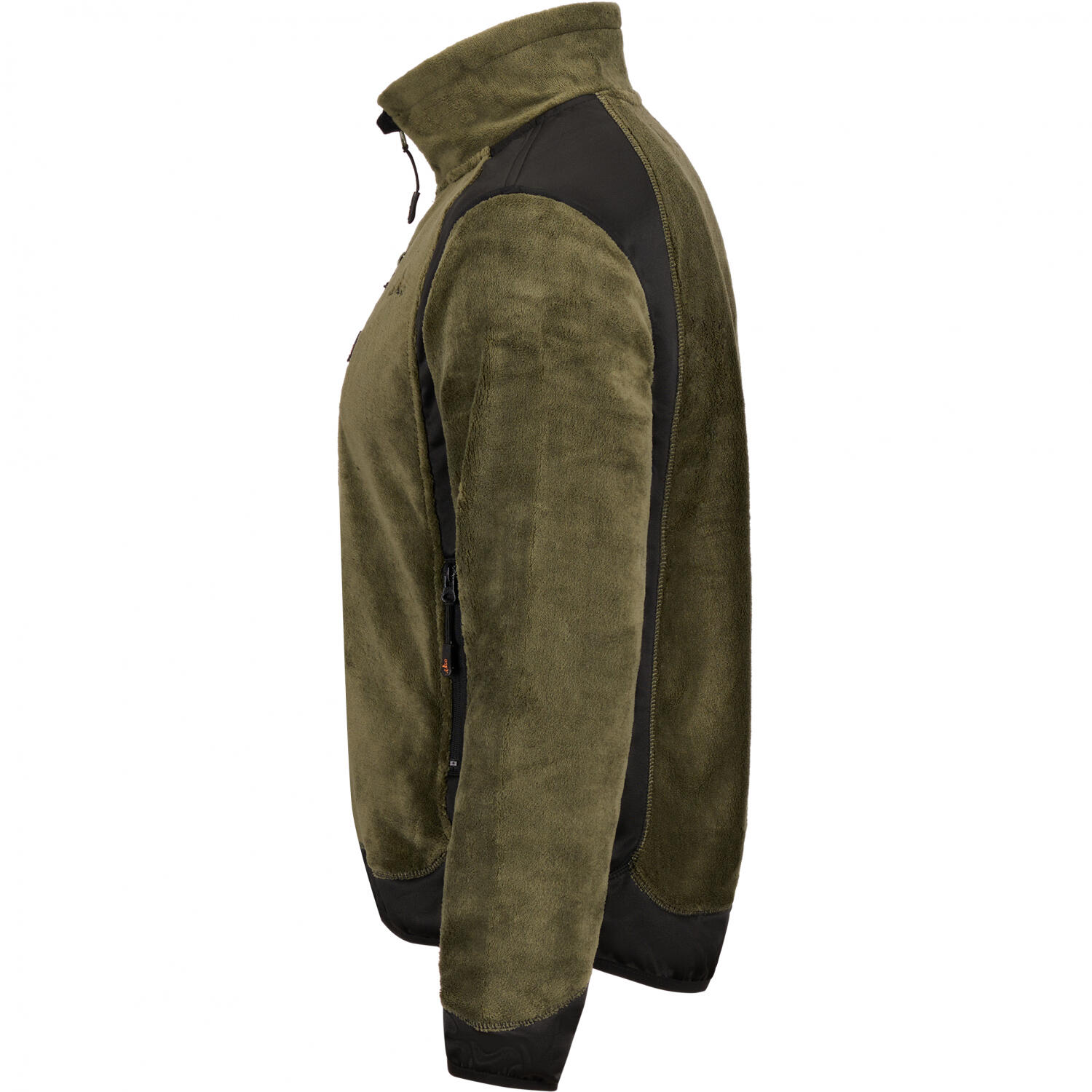 il Lago Prestige Fleecejacke Herren (Oliv/Schwarz) Größe L 3/4