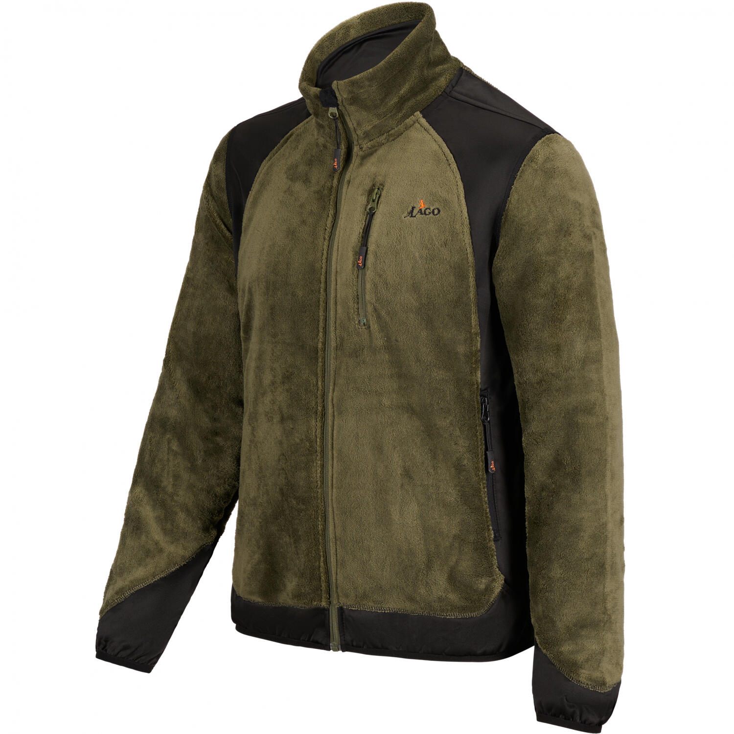 il Lago Prestige Fleecejacke Herren (Oliv/Schwarz) Größe L 2/4