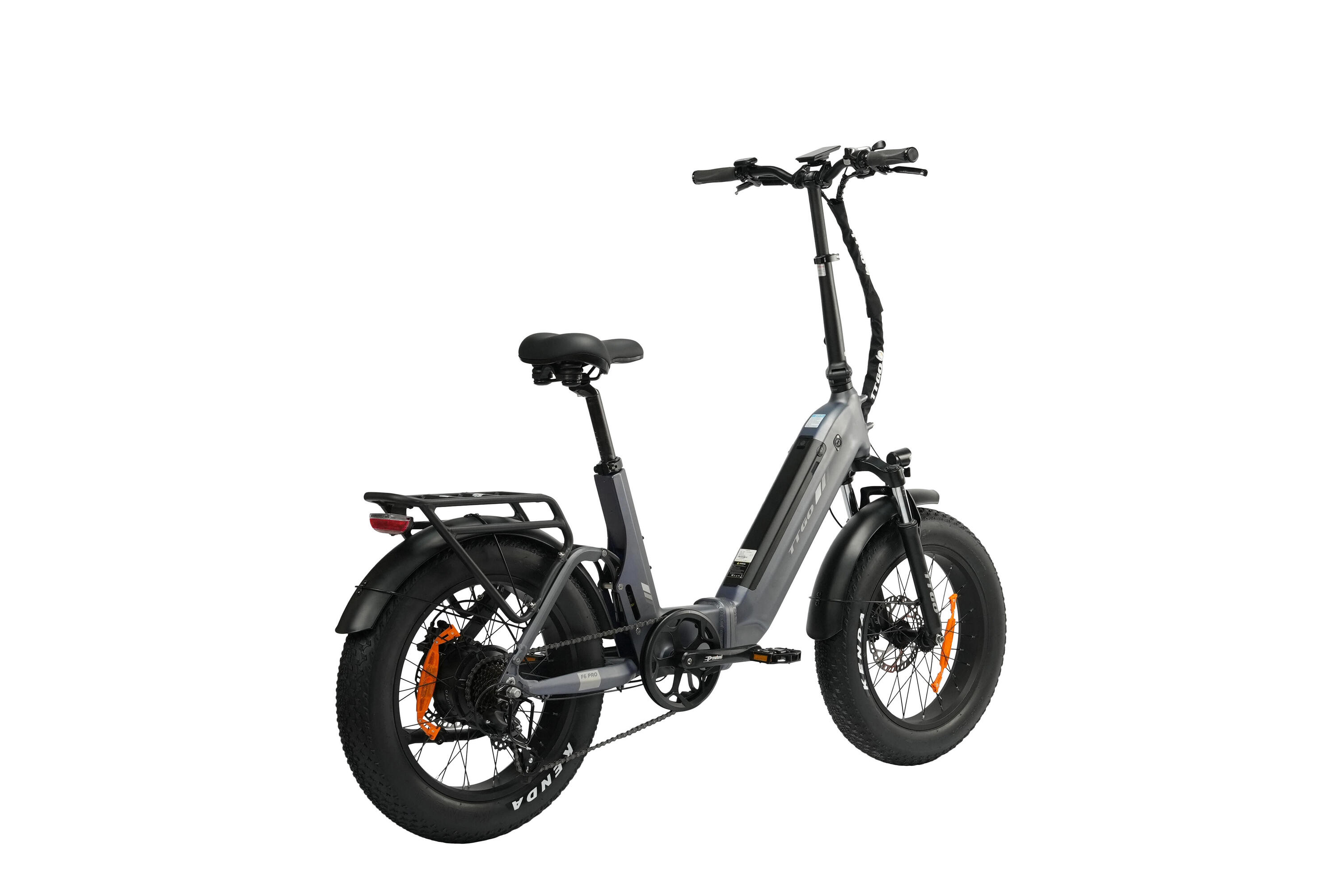 F6Pro Bicicleta Elétrica 20" Fat Bike 4.0 250W 70Nm 120km 3/7