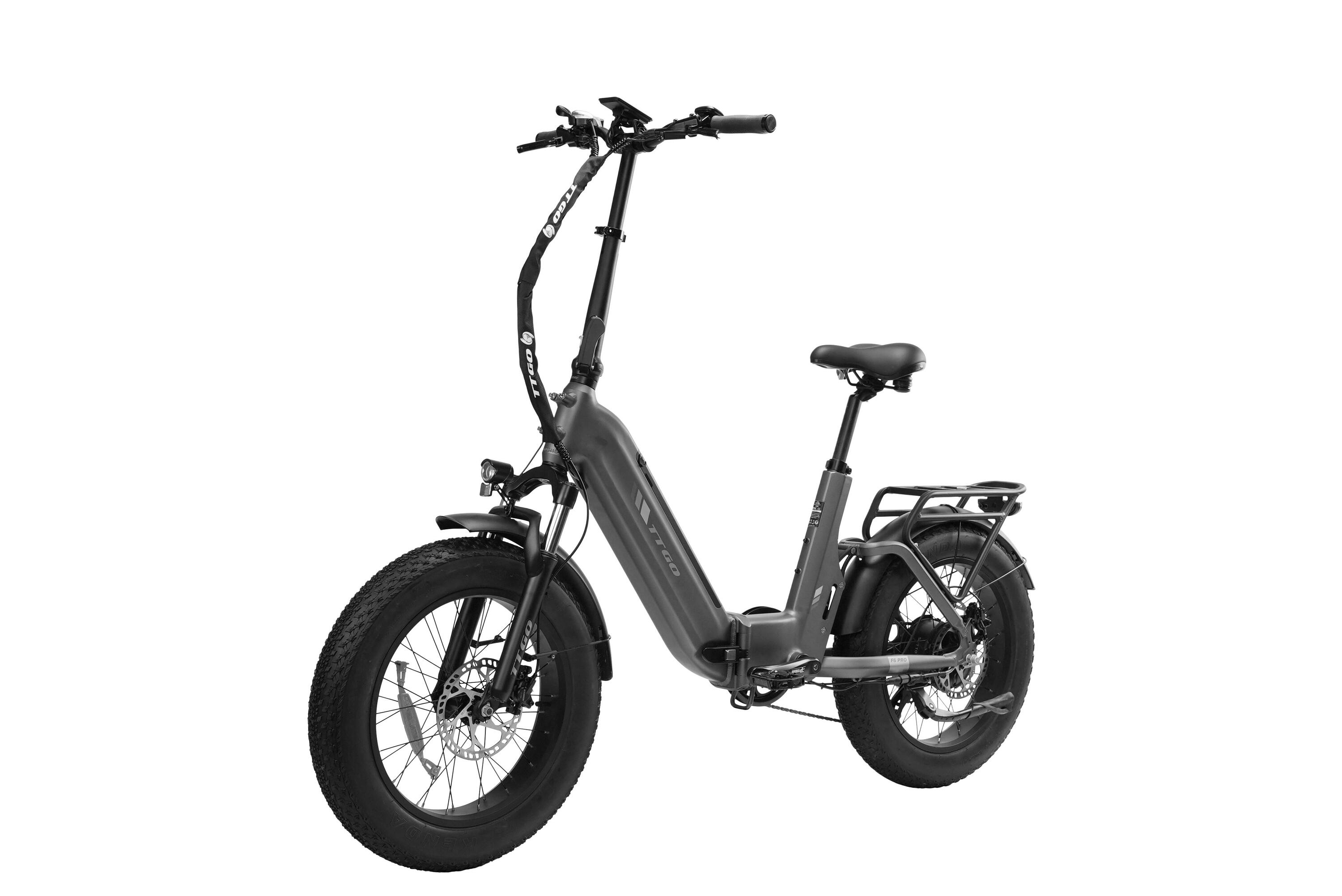 F6Pro Bicicleta Elétrica 20" Fat Bike 4.0 250W 70Nm 120km 2/7