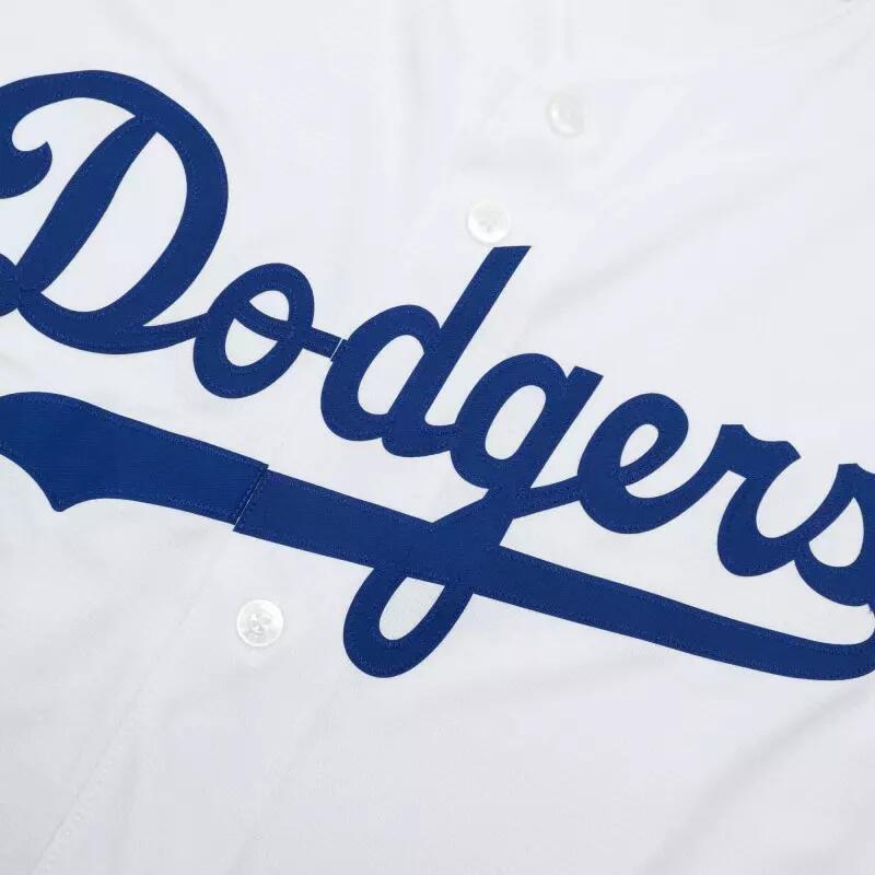 Maillot de Baseball MLB Los Angeles Dodgers Nike Replica Cooperstown Blanc pour 3/5