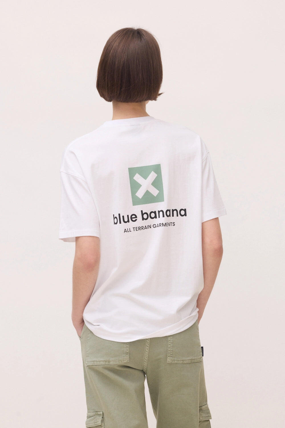 Camiseta Blue Banana Blanca de Algodón 100% Orgánico 5/6