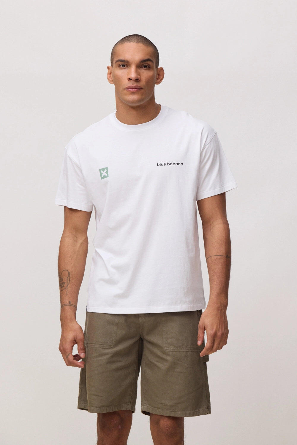 Camiseta Blue Banana Blanca de Algodón 100% Orgánico 1/6