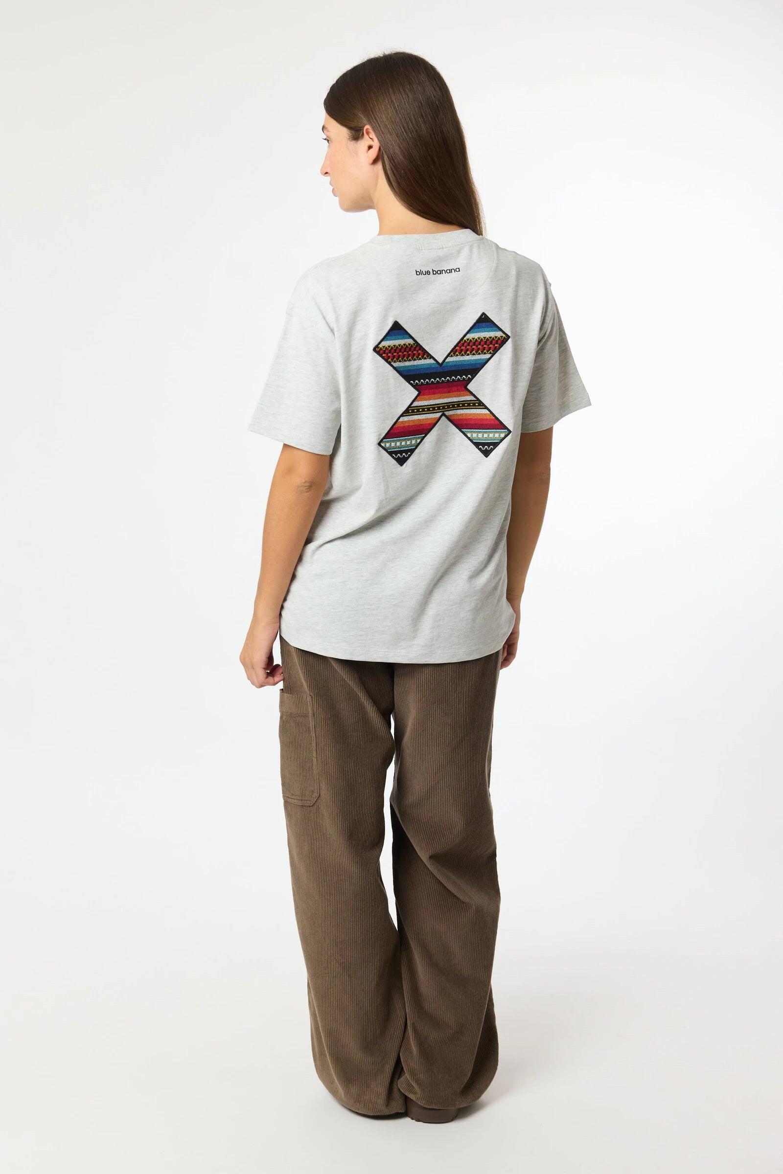 Camiseta Blue Banana Light Grey Melange de Algodón Orgánico 5/6
