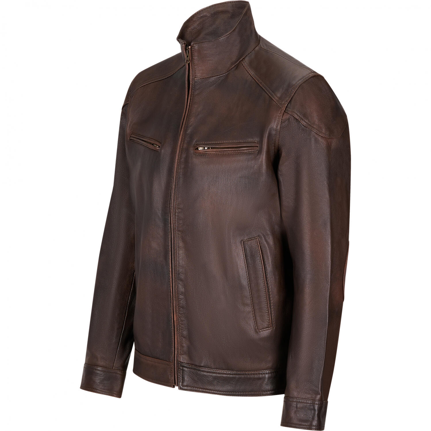 il Lago Prestige Lederjacke Boston Herren (Braun) Größe XXXXL 2/5